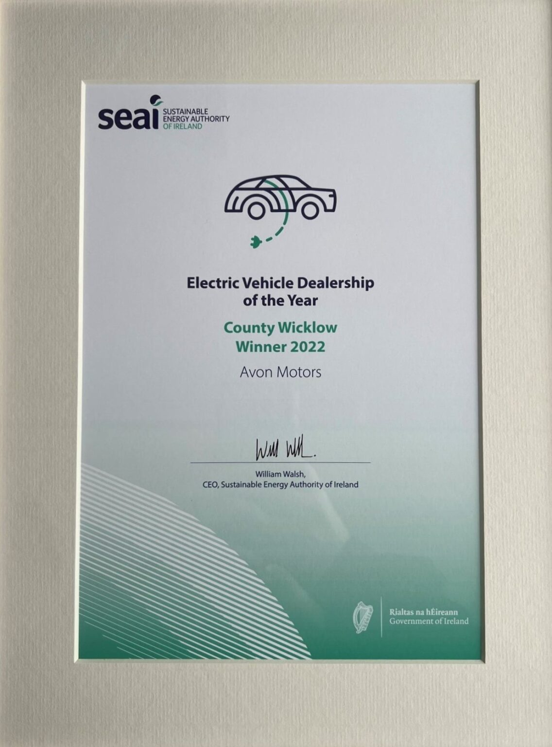 SEAI 2022 Electric Vehicle Dealership